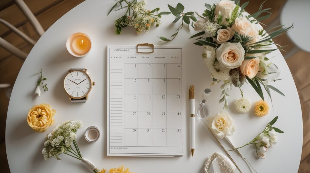 Cronograma da cerimônia de casamento