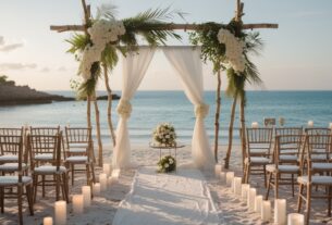 Decoração de casamento na praia simples